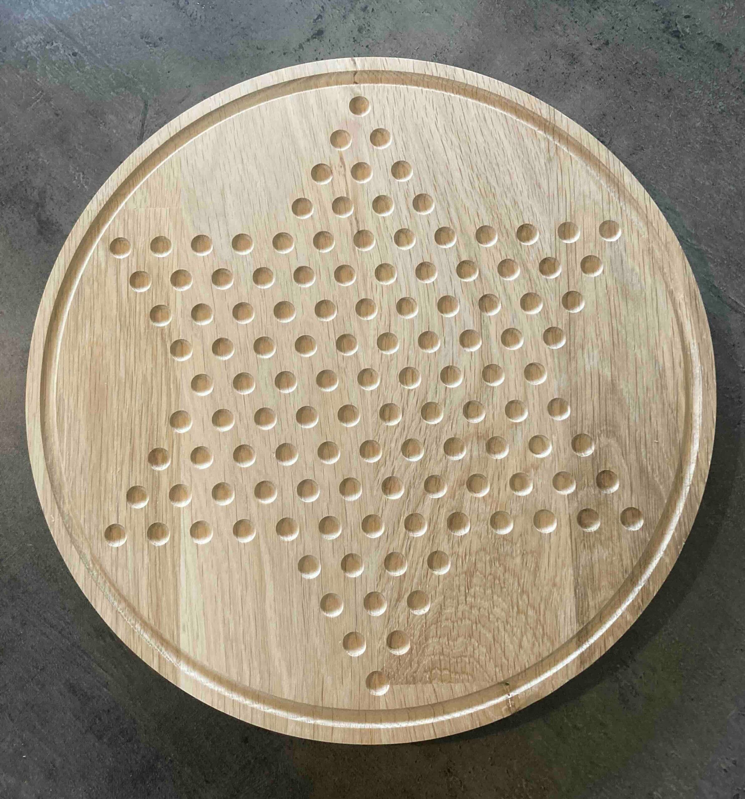 jeu des Dames Chinoises en chêne création Woody Woods Design entreprise individuelle française de création de jeux en bois (Gard) jeu en vente sur le site : www.woody-woods-design.fr